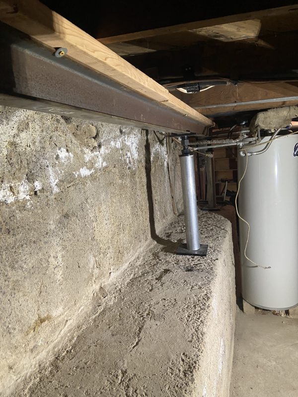 crawl-space stem-wall and support-post repair area (image 3)