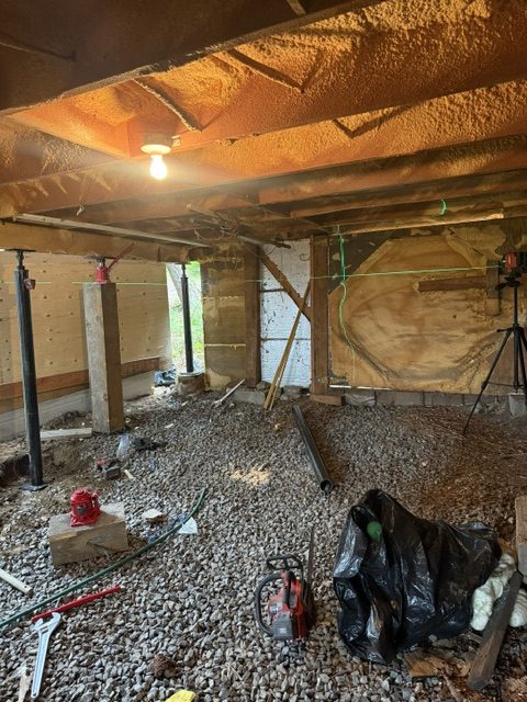 house crawl-space supports and adjacent deck (image 3)