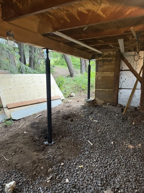 house crawl-space supports and adjacent deck (image 9)