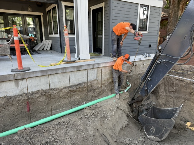 basement-addition excavation and chemical-shoring work (image 1)