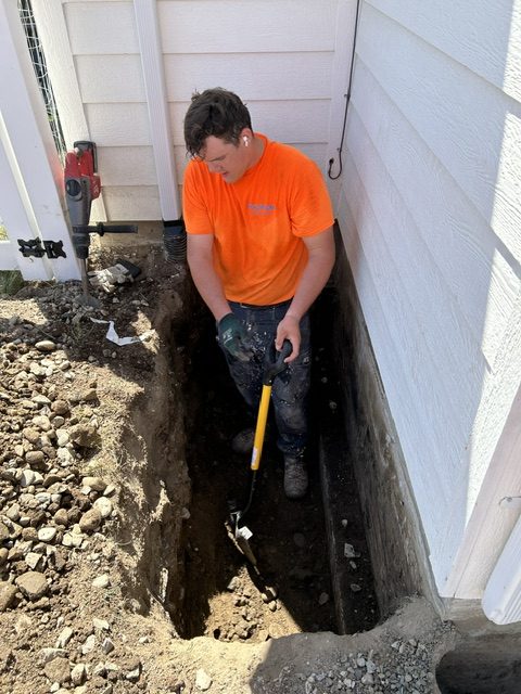 house foundation excavation and push-pier work (image 5)