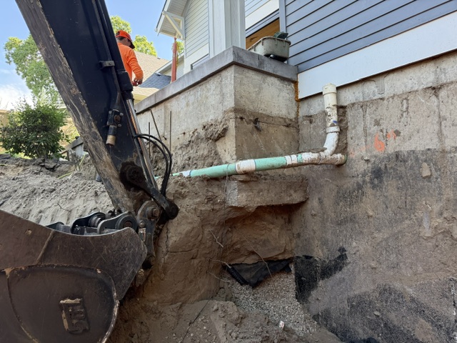 basement-addition excavation and chemical-shoring work (image 9)