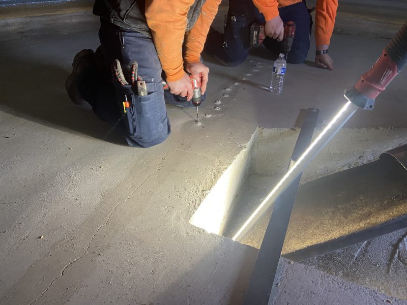 grain-silo concrete crack and pressure-grouting work (image 2)