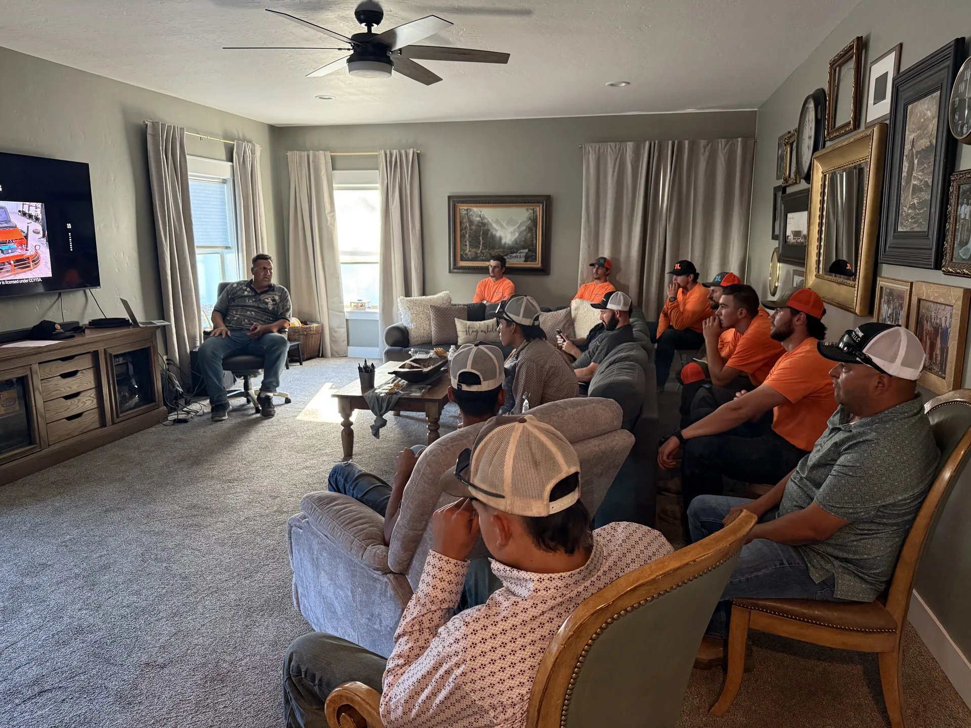 The Poly Flow crew during a team training meeting